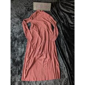 NWT Wild Fable Burgundy Sparkle Long Sleeve Midi Dress L